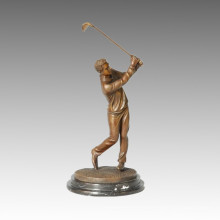 Sports Statue Golf Competitor Bronze Sculpture, Milo TPE-221